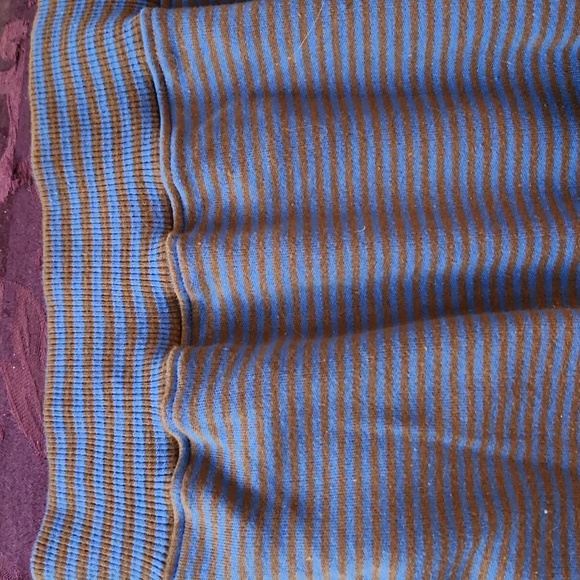Mens top M blue/brown stripe - Picture 3 of 4